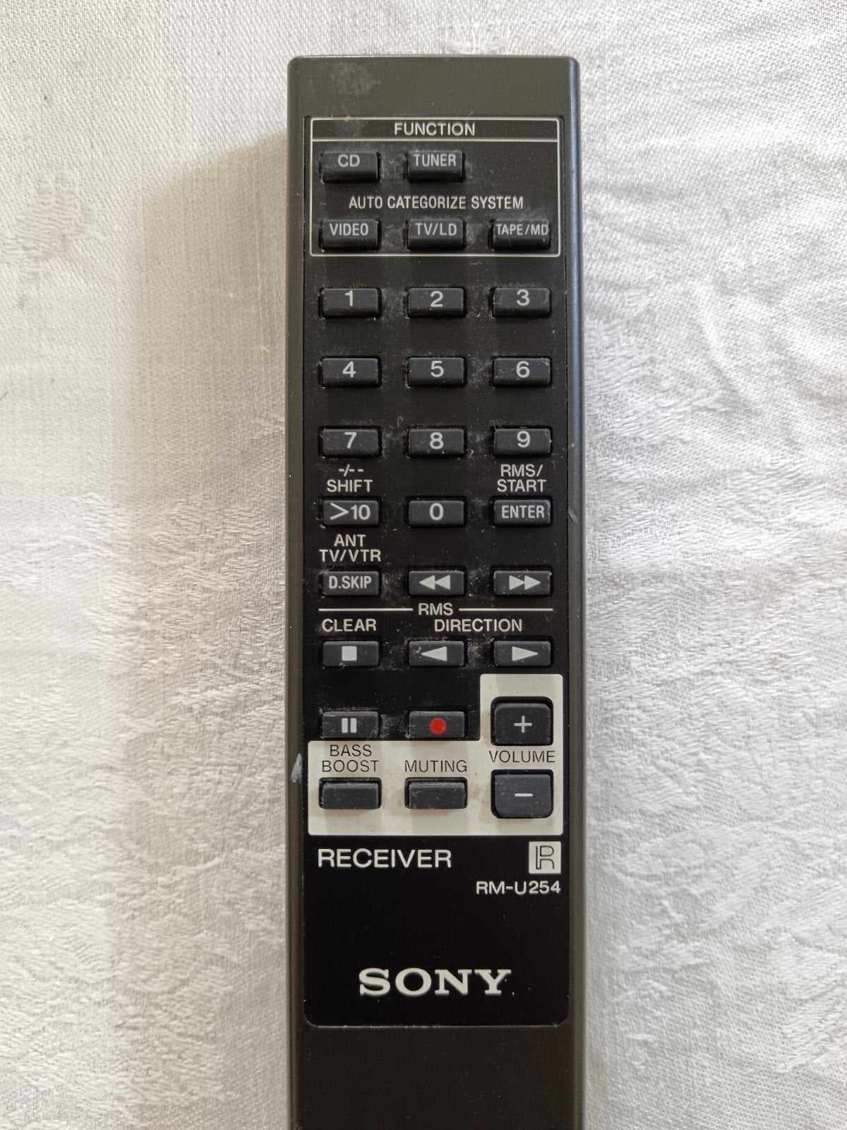 Sony RM-U254 Afstandsbediening voor Receiver, Ophalen of Verzenden, Gebruikt, Origineel, Receiver of Versterker