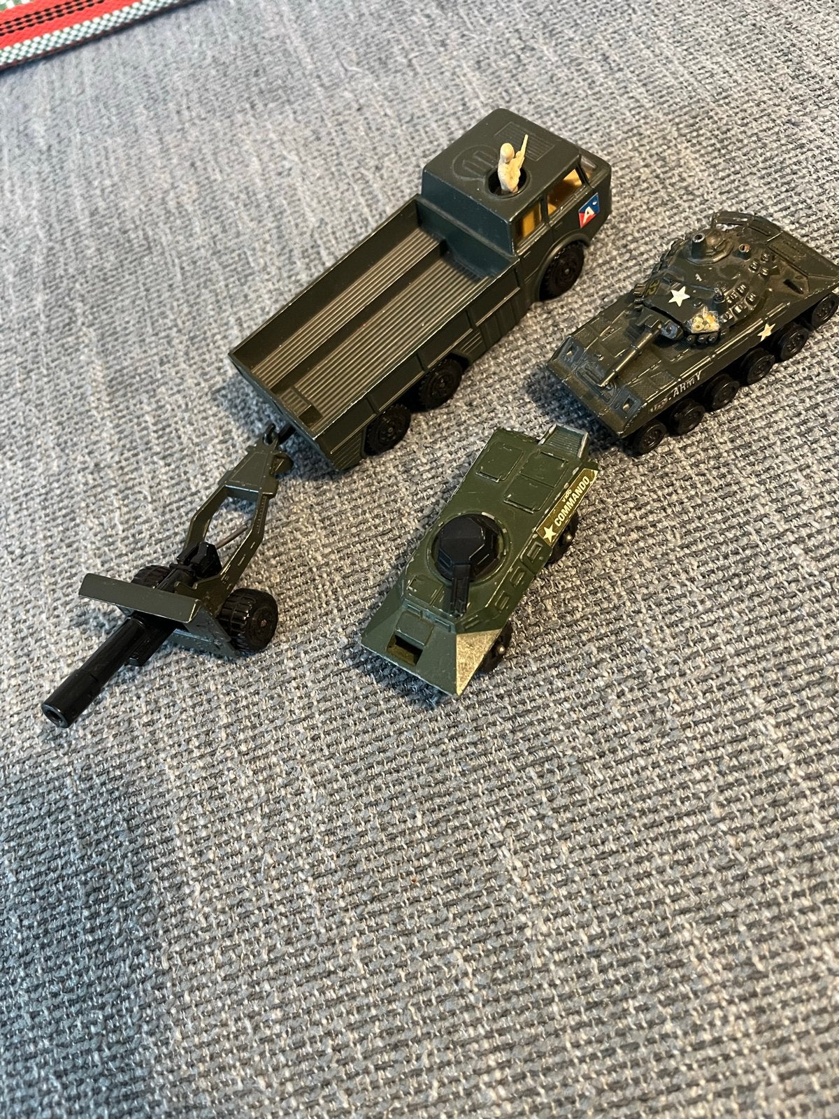 Vintage Leger Voertuigen Set - Zylmex & Corgi Juniors, Ophalen of Verzenden, Gebruikt