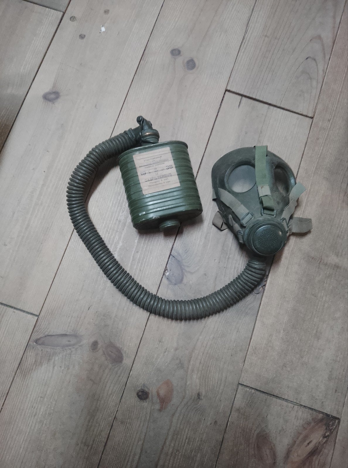 Vooroorlogs Nederlands gasmasker 1938 Vredestein Artillerie, Ophalen of Verzenden