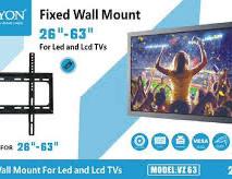 Vizyon VZ63 Vaste TV Muurbeugel 26-63 inch VESA Zwart, ., Nieuw, Vizyon, Ophalen of Verzenden