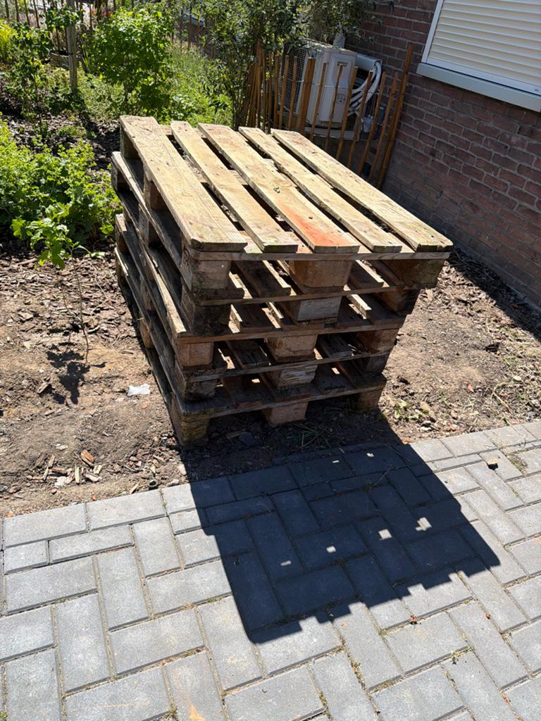Gebruikte euro Pallets 5 stuks, Ophalen, Gebruikt, 50 mm of meer, Pallet