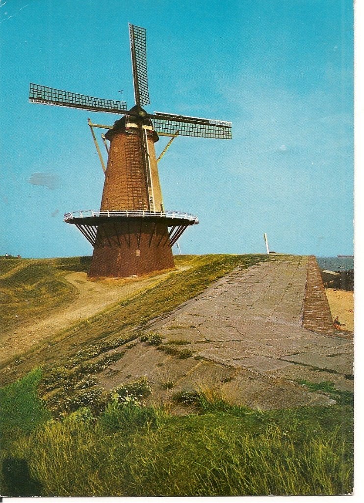 Ansichtkaart Vlissingen Oranjemolen Stellingmolen 1699, Ophalen of Verzenden, 1940 tot 1960, Ongelopen, Zeeland