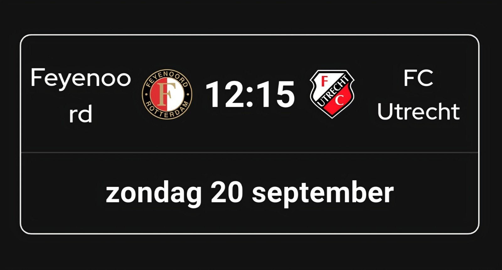Feyenoord-Utrecht, Twee personen