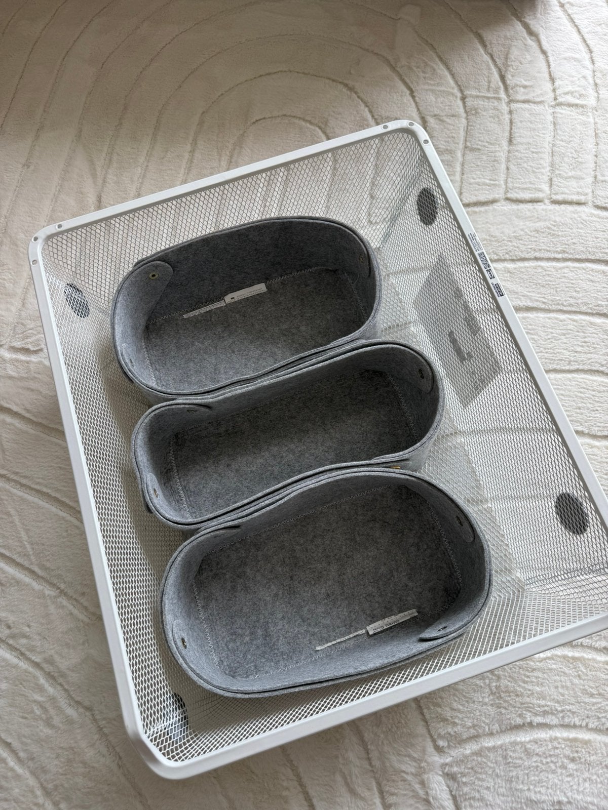 Ikea manden x3 + komplement ringmand, Ophalen, 50 tot 100 cm, Zo goed als nieuw, Minder dan 100 cm