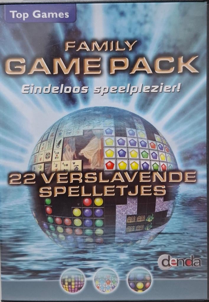 PC CDROM Family Game pack 22 spelletjes KRASVRIJ, Puzzel en Educatief, Verzenden, 1 speler, Zo goed als nieuw
