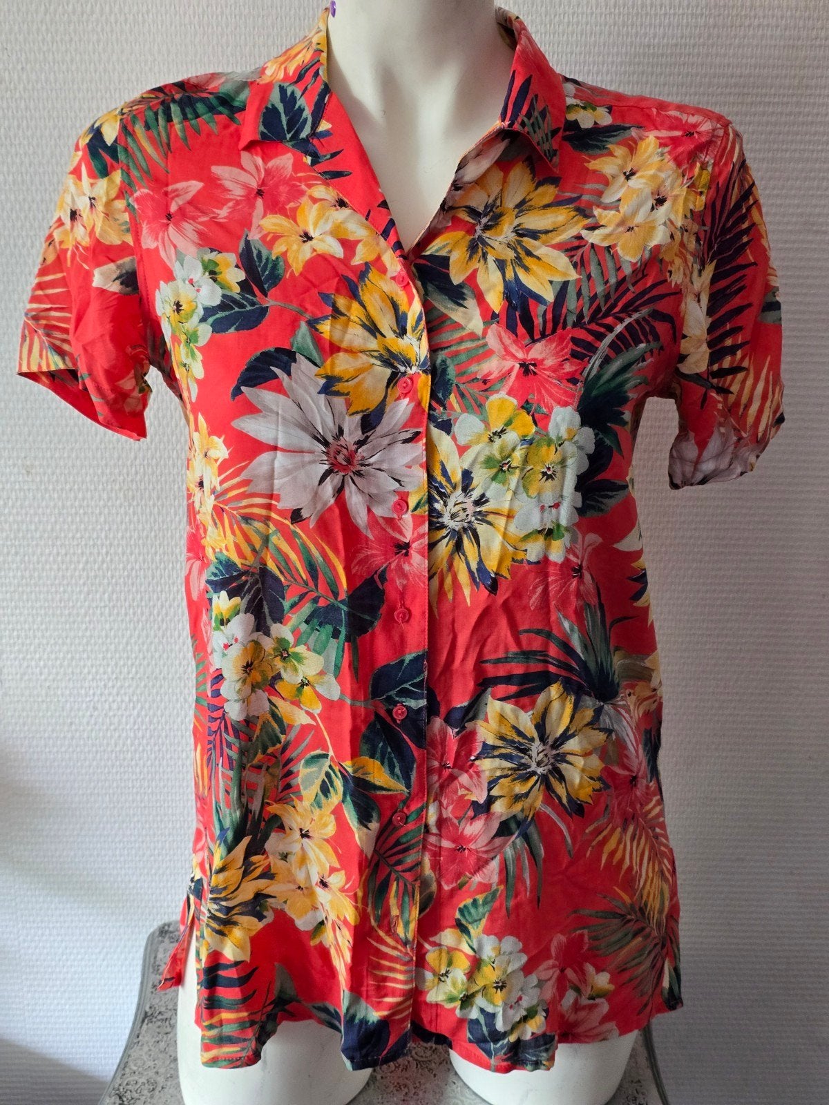 Mavi blouse met bloemenprint, maat S, Meerkleurig, Ophalen of Verzenden, Zo goed als nieuw, Mavi