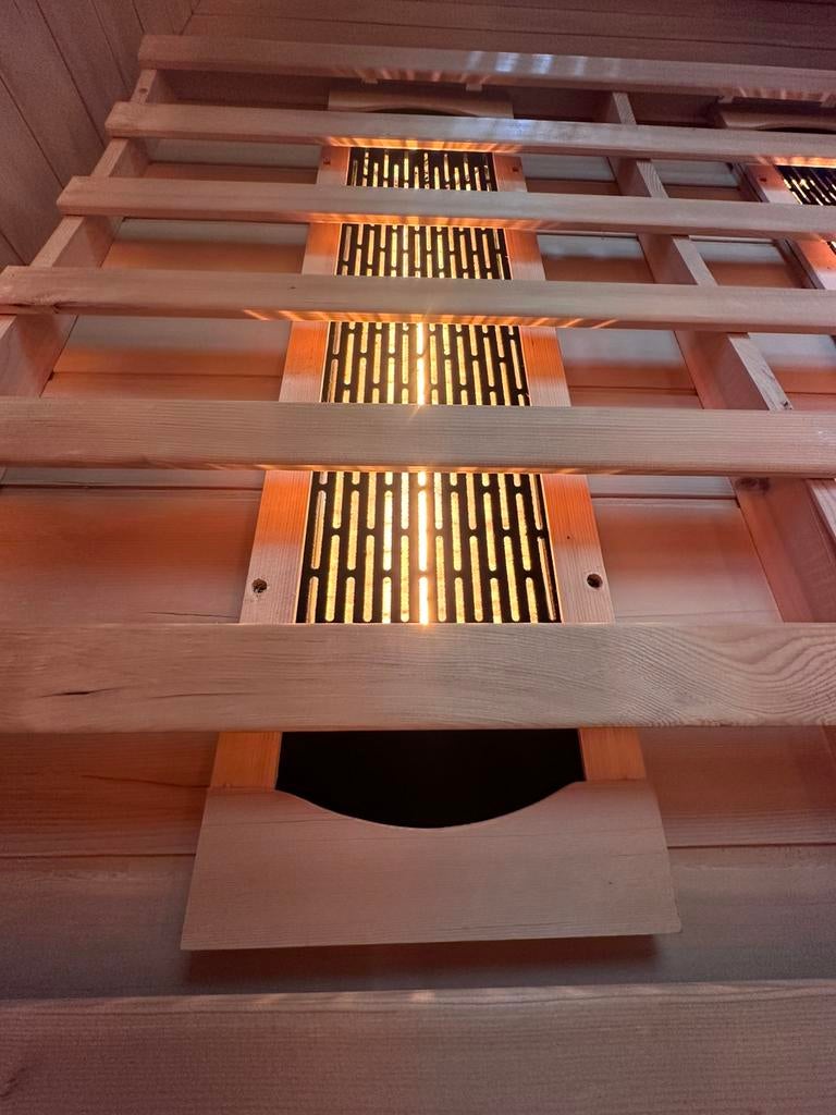 COMBI SAUNA INFRAROOD MET OPGIETKACHEL GRATIS BEZORGD! 🚚, Sport en Fitness, Sauna, Ophalen of Verzenden, Zo goed als nieuw, Complete sauna