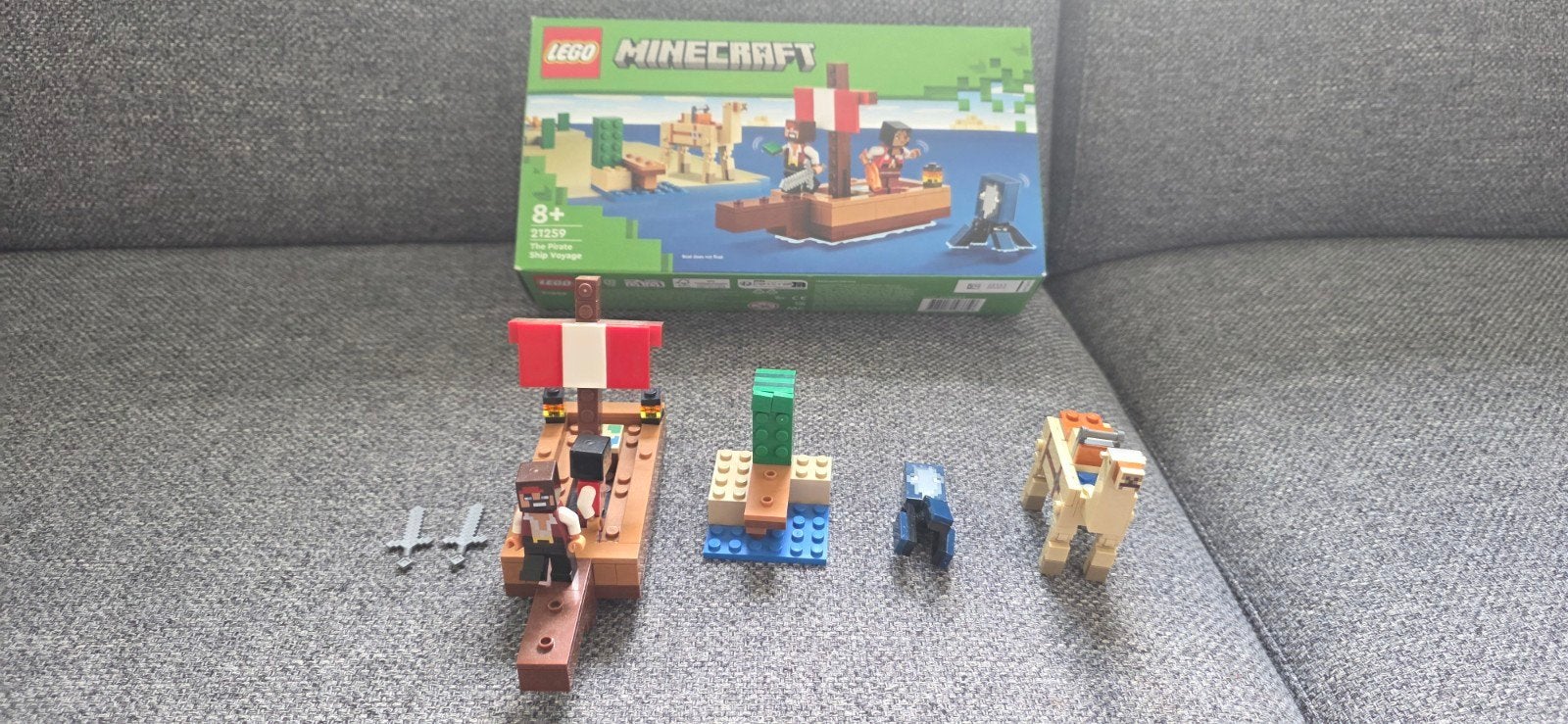 LEGO Minecraft 21259 Het Piratenschip Avontuur, Compleet, Overige thema's, Lego, Ophalen of Verzenden