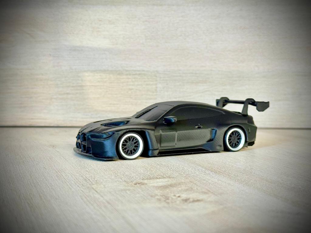Zwarte BMW M4 G82 modelauto met brede bodykit, Overige merken, 1:50 of kleiner, Auto, Nieuw