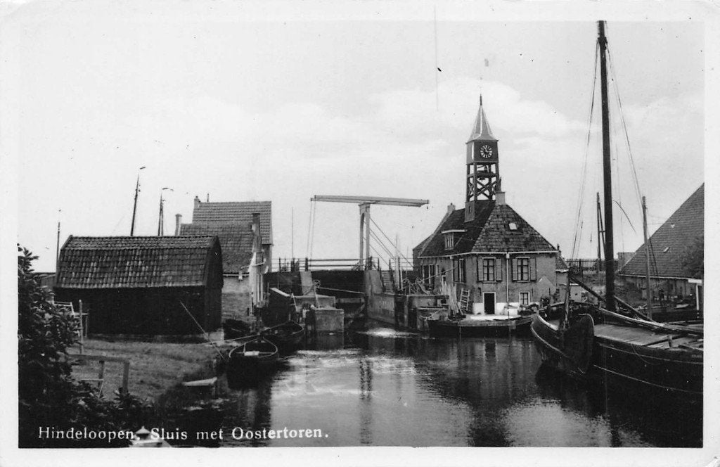 234 Hindeloopen - Sluis met Oostertoren, Verzenden, 1940 tot 1960, Ongelopen, Friesland
