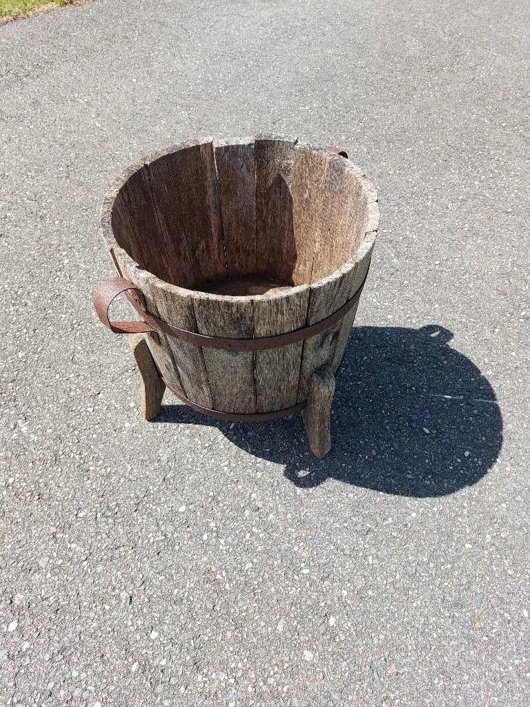 Oude houten kuip, Overige materialen, Gebruikt, Rond, Minder dan 40 cm