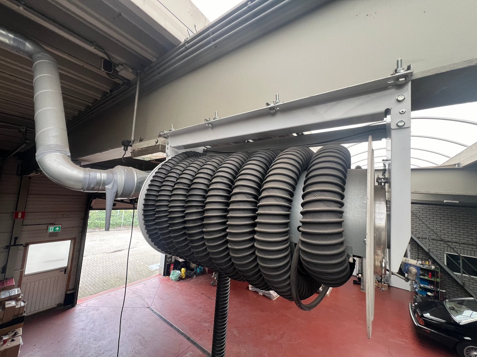 FILCAR ARCA uitlaatgasafzuiging met ventilator, Ophalen