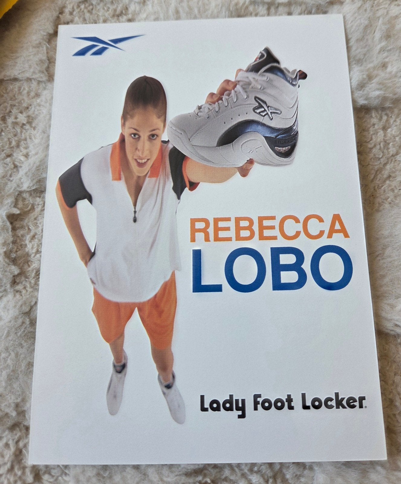 Reebok - Rebecca Lobo - Lady Foot Locker Postkaart, Verzamelen, Verzenden, 1980 tot heden, Ongelopen, Sport en Spel