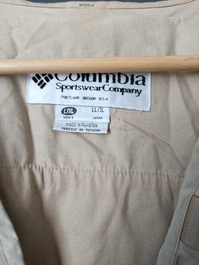 Vintage Columbia Visvest - Beige Outdoor Vest, Ophalen of Verzenden, Gedragen, Columbia