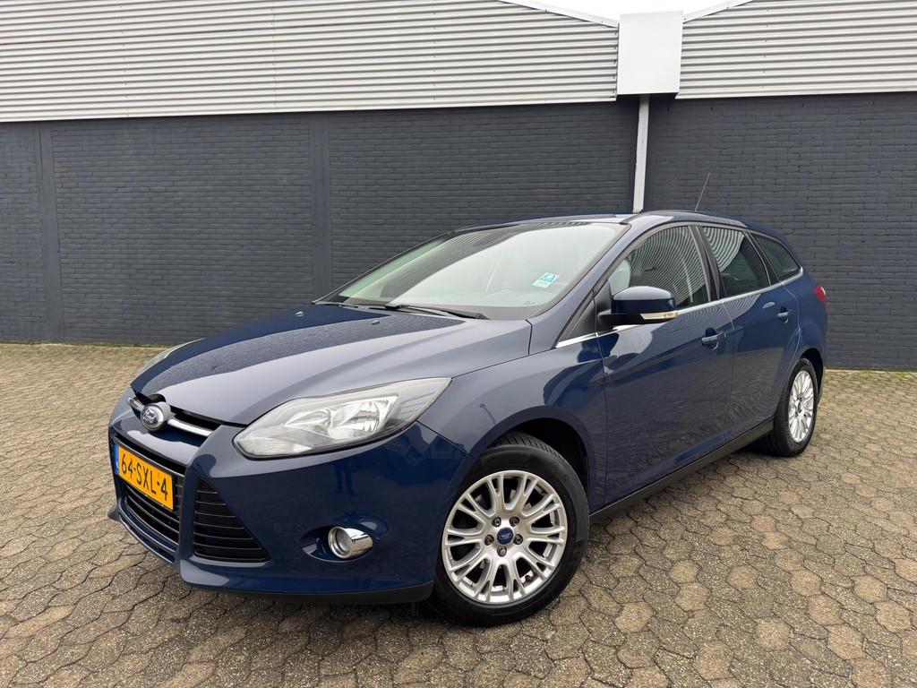 Ford Focus Wagon 1.6 TI-VCT Titanium, KEYLESS GO, CLIMA, CRU, Auto's, Stof, Gebruikt, 4 cilinders, Blauw
