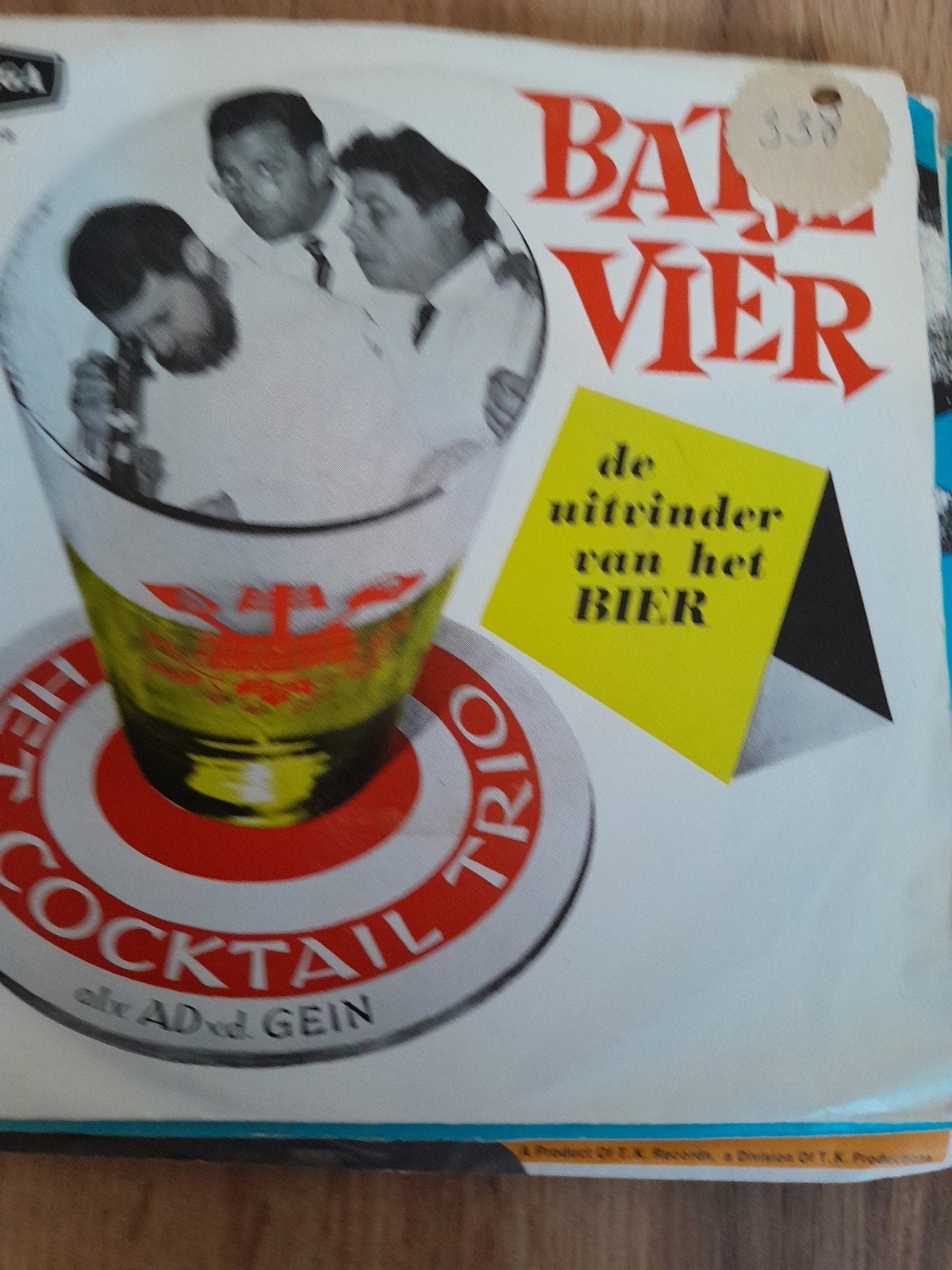 Het cocktail trio 7inch bartje vier, Ophalen of Verzenden, Zo goed als nieuw, Nederlandstalig