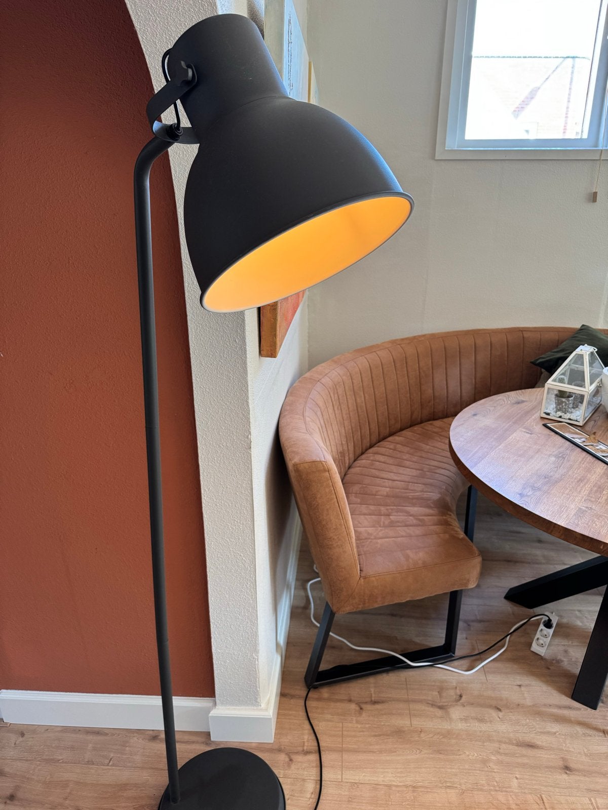 IKEA HEKTAR - antraciet vloerlamp industrieel modern, Huis en Inrichting, Lampen | Vloerlampen, Ophalen, E27 (groot), Zo goed als nieuw