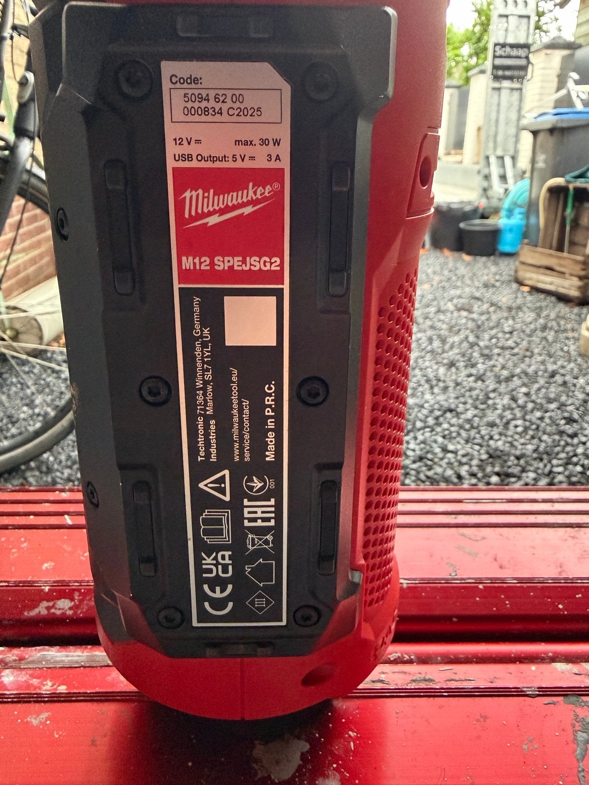 Milwaukee M12 SPEJSG2 Bluetooth Speaker (excl. accu), Overige merken, Overige typen, Ophalen of Verzenden, Zo goed als nieuw