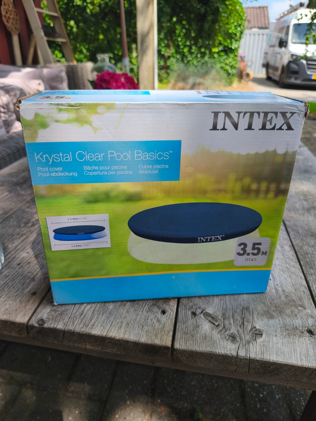 NIEUW Intex Krystal Clear Pool Basics Afdekzeil 3.5M, Tuin en Terras, Ophalen of Verzenden, Nieuw, Afdekzeil