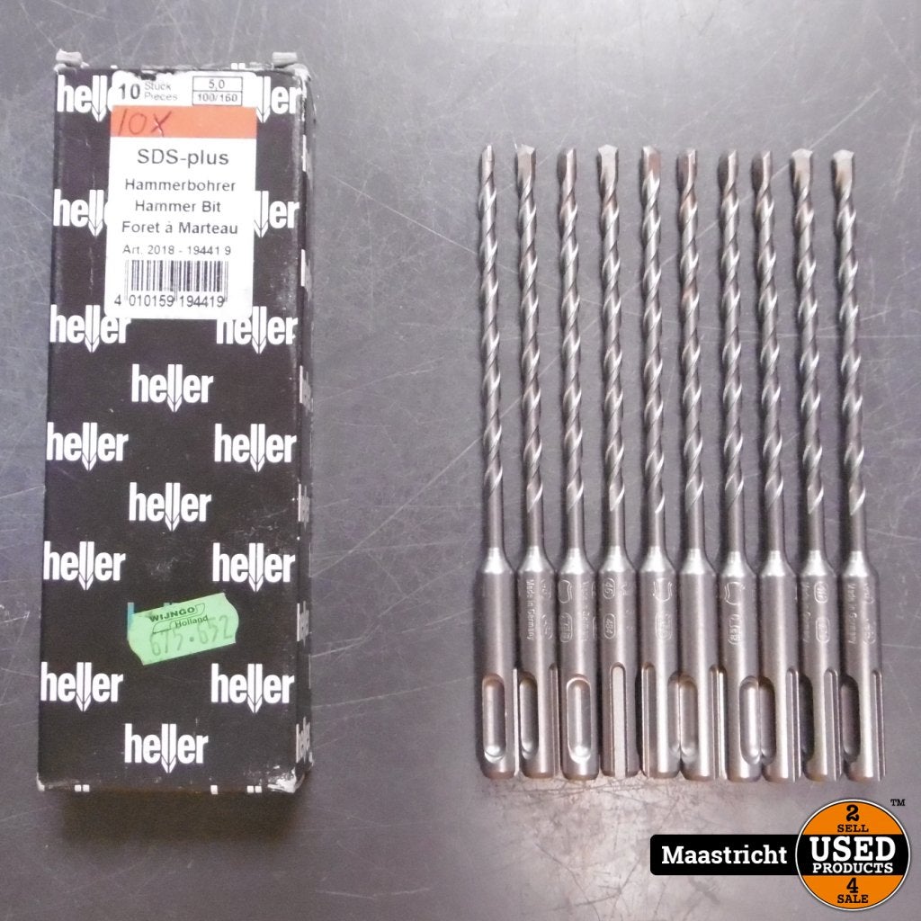 Heller SDS-Plus Hamerboor 5x100mm 10 stuks ongebruikt | nwpr, Doe-het-zelf en Verbouw, Gereedschap | Boormachines, Flex Ltd., Gebruikt