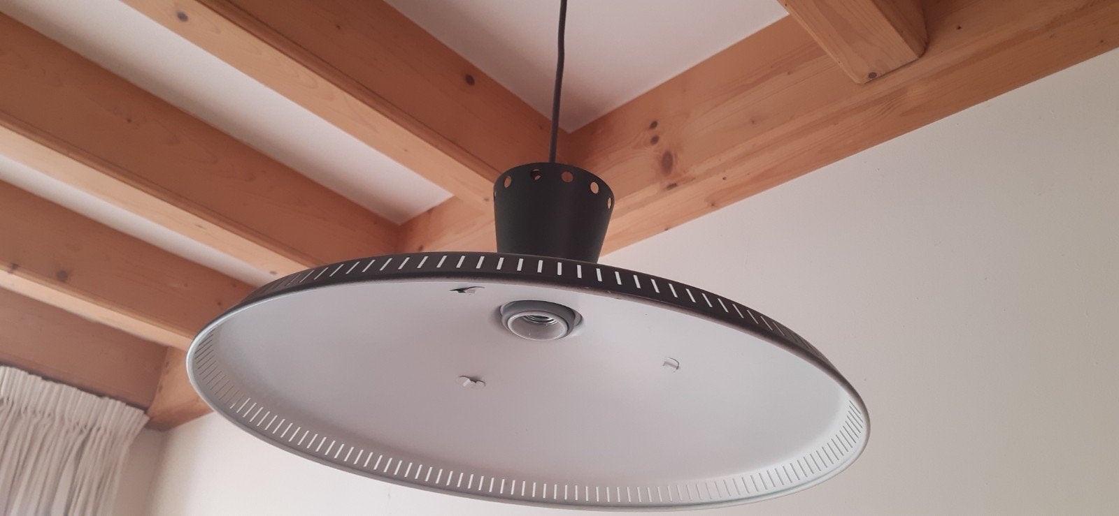Vintage Philips hanglamp NB 92 ontwerp Louis Kalff, Ophalen of Verzenden, Zo goed als nieuw, Metaal