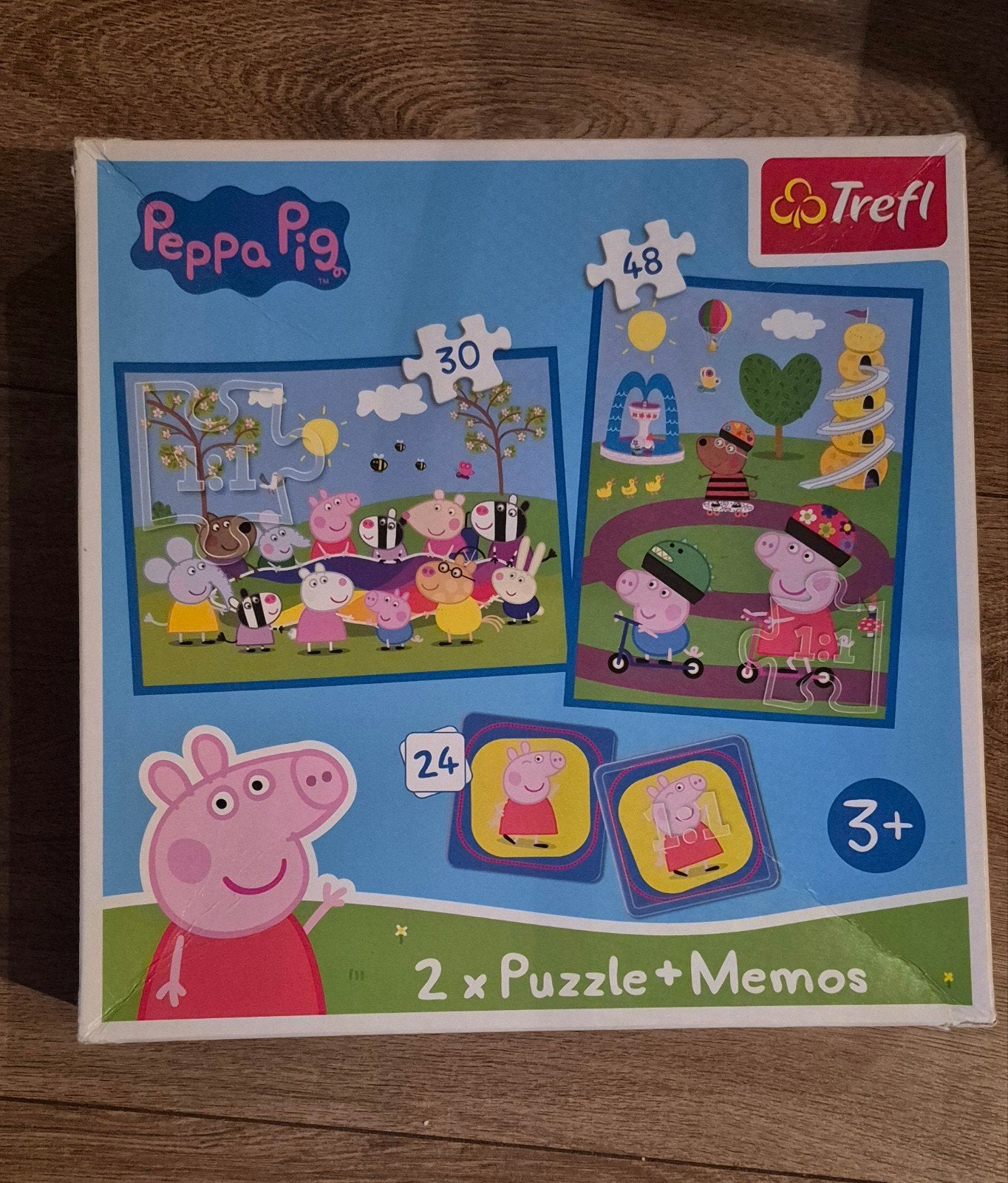 Peppa Pig Puzzel & Memo Set (22 stukjes memo), Ophalen of Verzenden, 10 tot 50 stukjes, Gebruikt, 2 tot 4 jaar