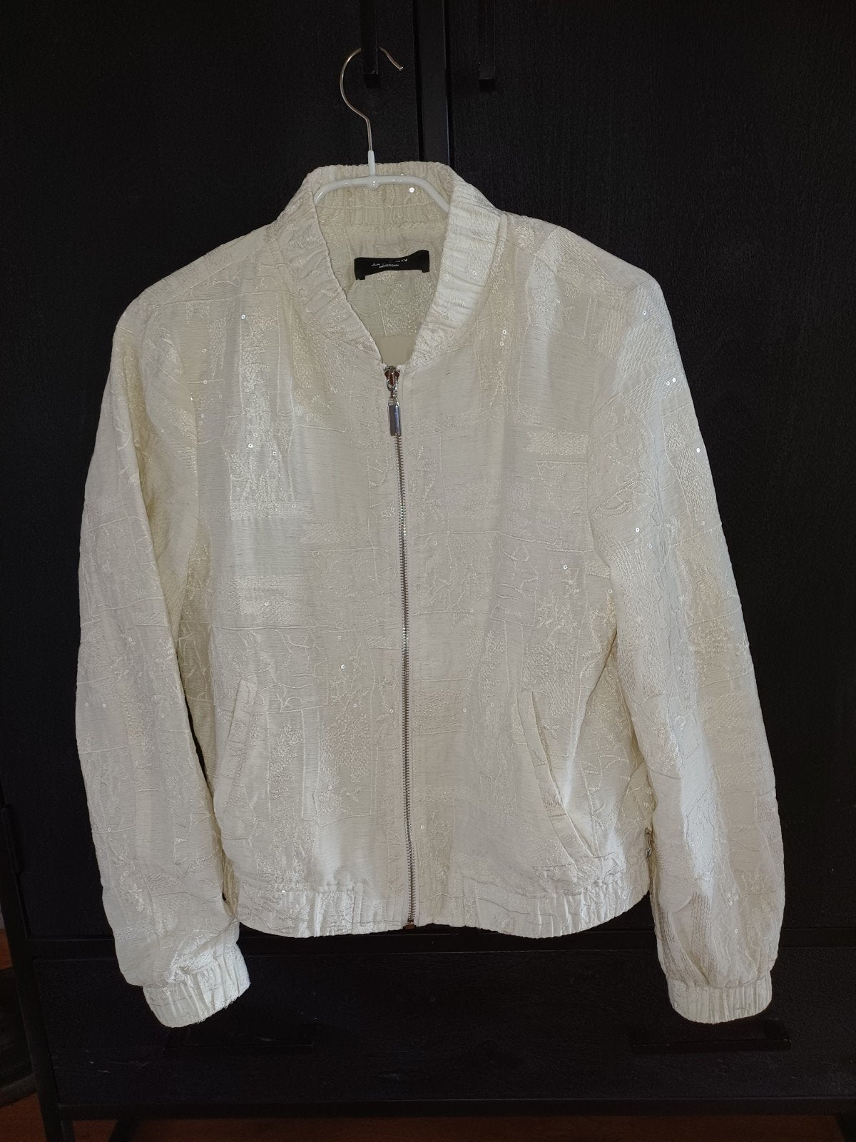 Jansen Amsterdam Shanti bomberjasje met glitterdetail, Beige, Jansen Amsterdam, Nieuw, Ophalen of Verzenden