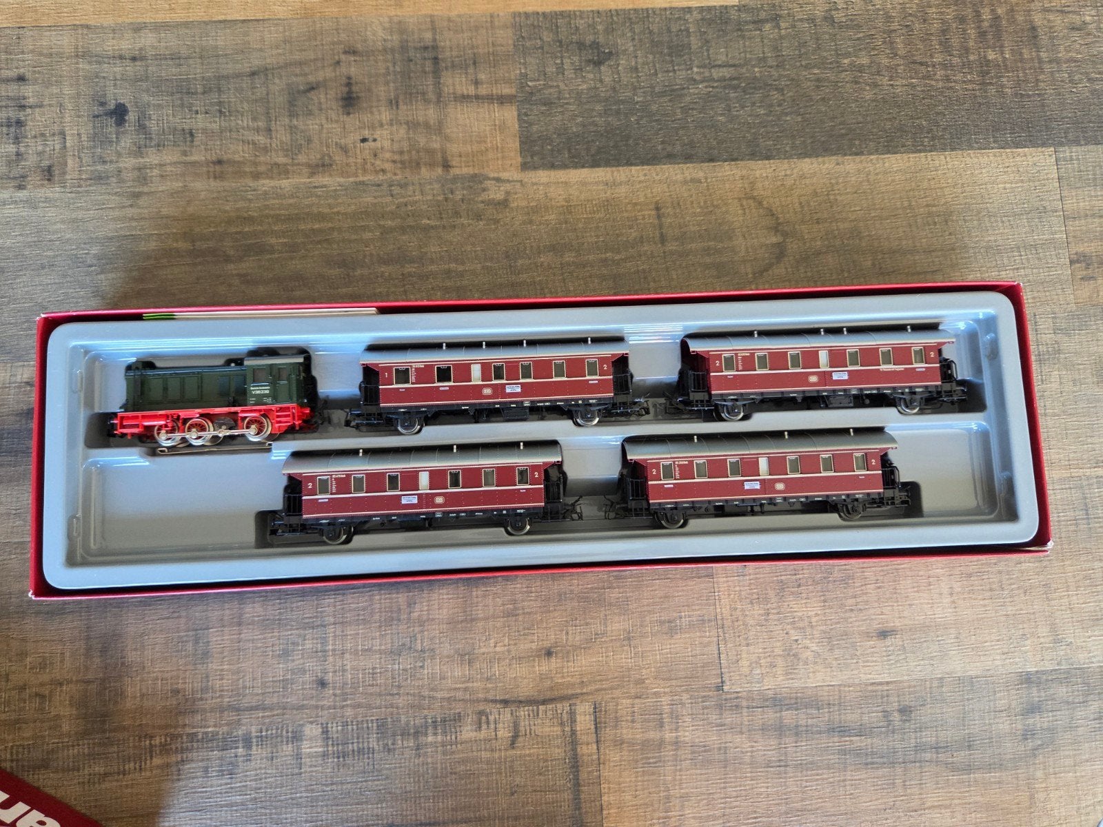 Märklin set 2858 met V36 diesellocomotief en 4 donderbussen, Hobby en Vrije tijd, Wisselstroom, Treinset, Ophalen of Verzenden