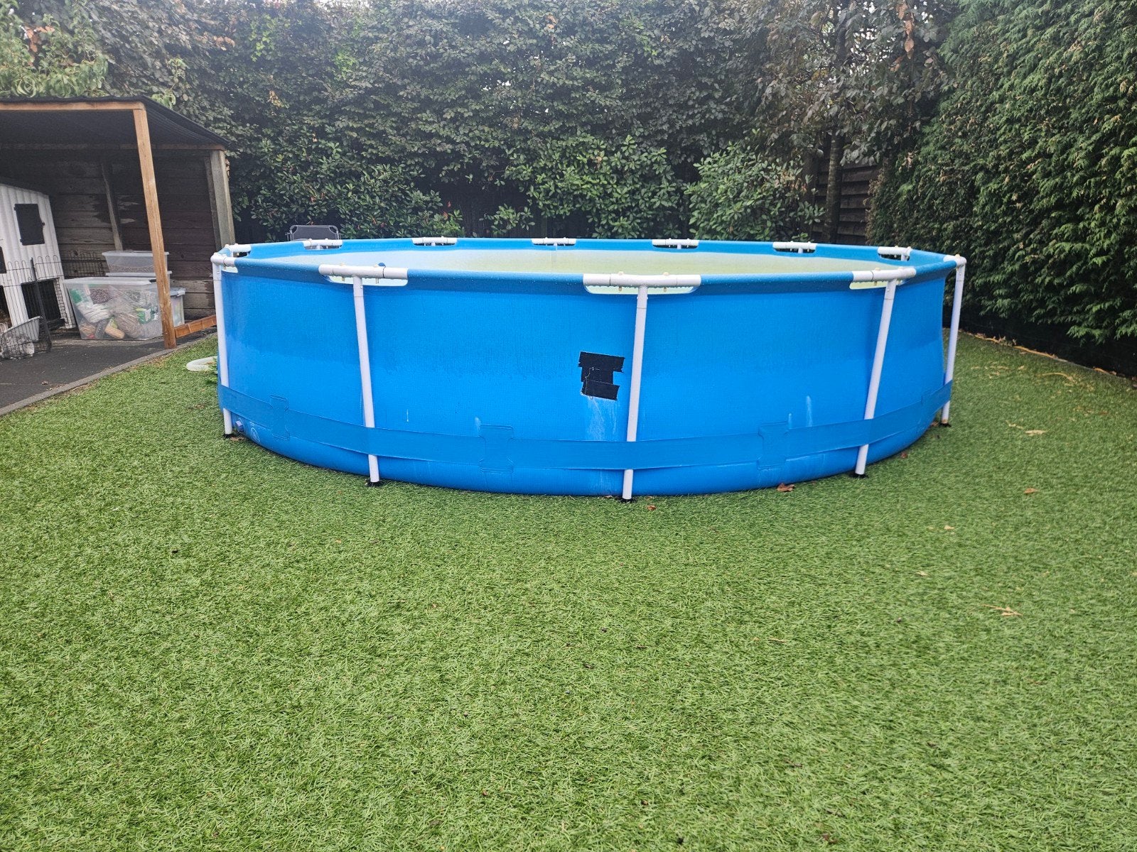 gratis af te halen zwembad incl zandfilterpomp, Tuin en Terras, Zwembaden, Ophalen, Gebruikt, Minder dan 80 cm, Rond
