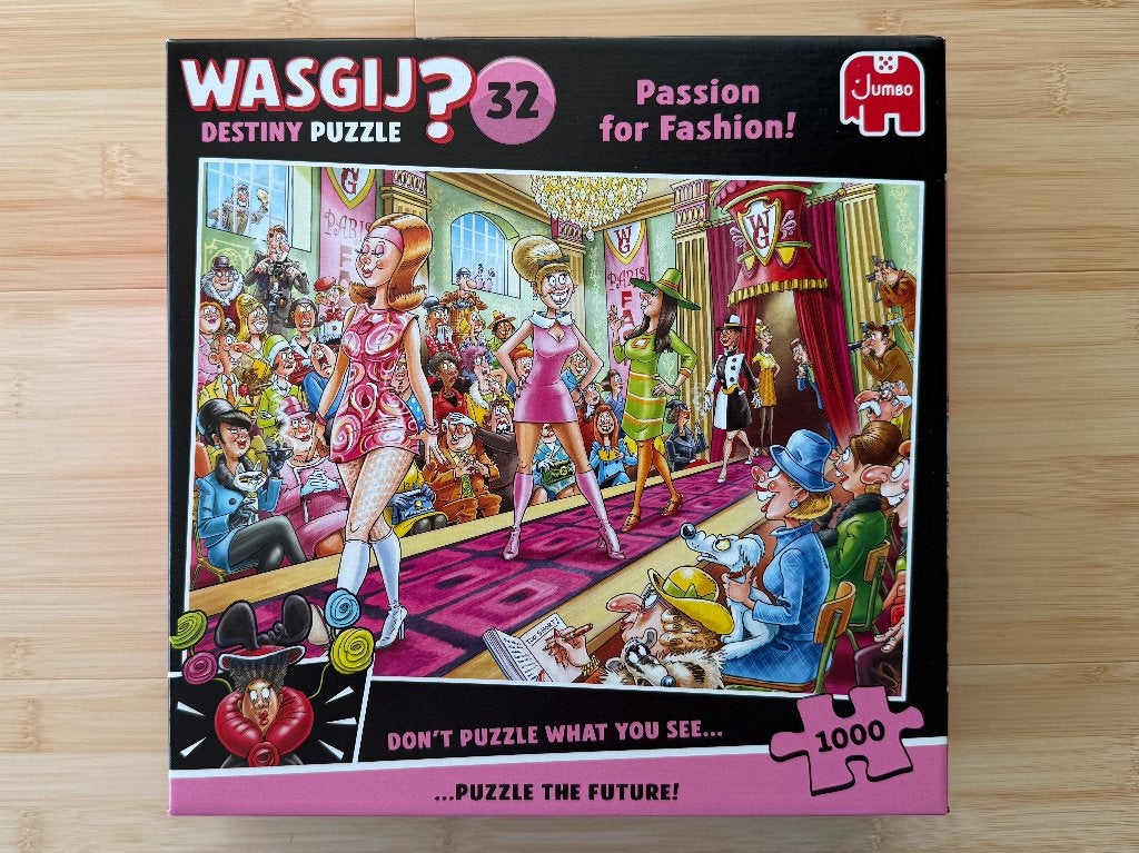 Wasgij - Destiny #32 - Passie voor mode, Ophalen of Verzenden, 500 t/m 1500 stukjes, Zo goed als nieuw, Puzzelboek