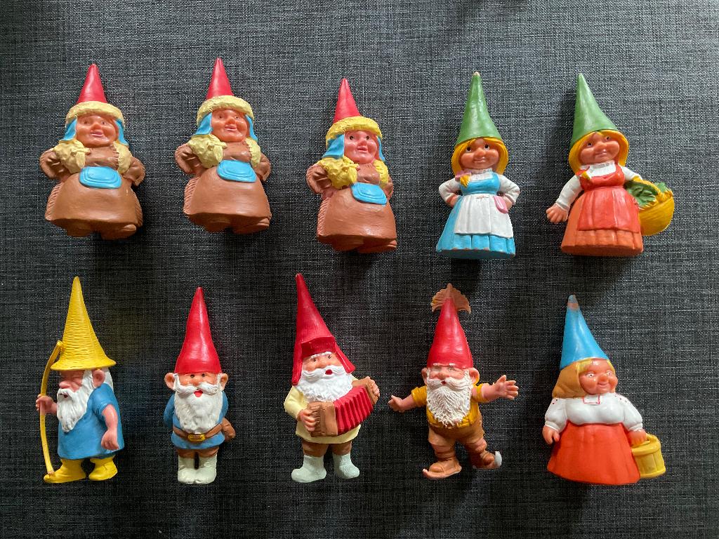 David de Kabouter figuren geproduceerd BRB ..... 10 stuks, Ophalen, Zo goed als nieuw