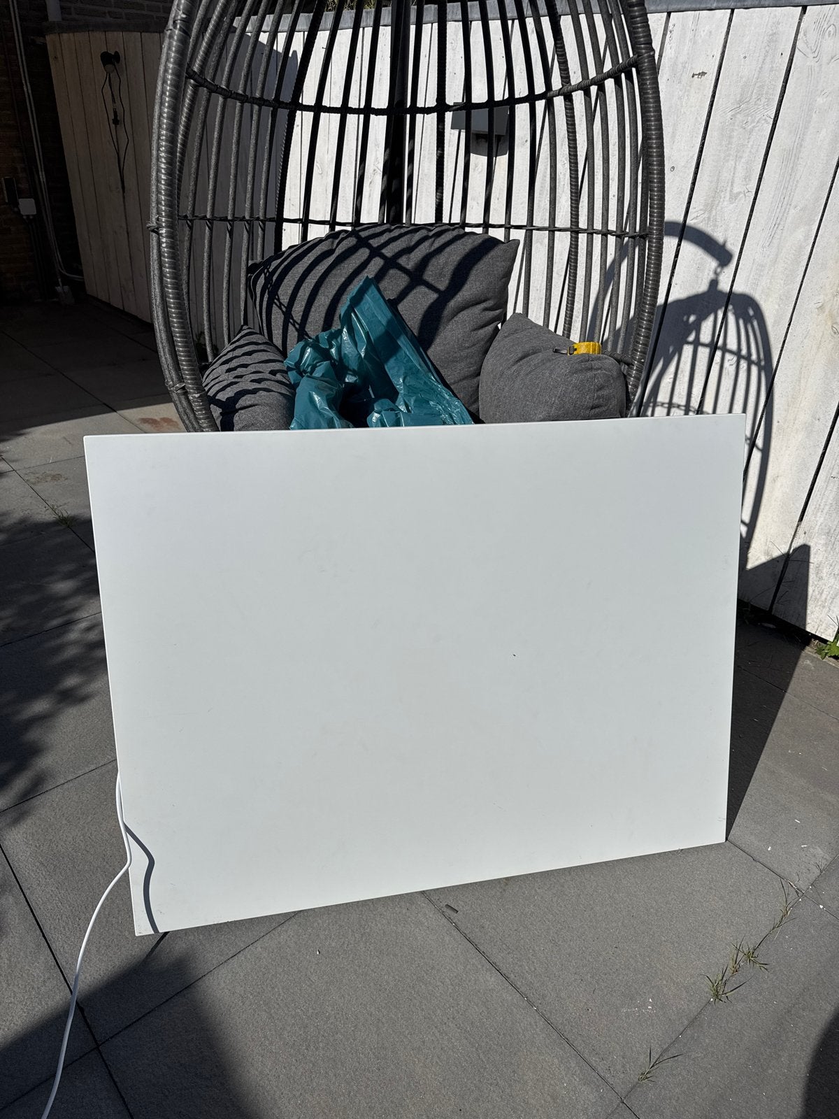 Infrarood verwarmingspaneel 1100W met WiFi en afstandsbedien, Ophalen, 30 tot 80 cm, Overige typen, Zo goed als nieuw
