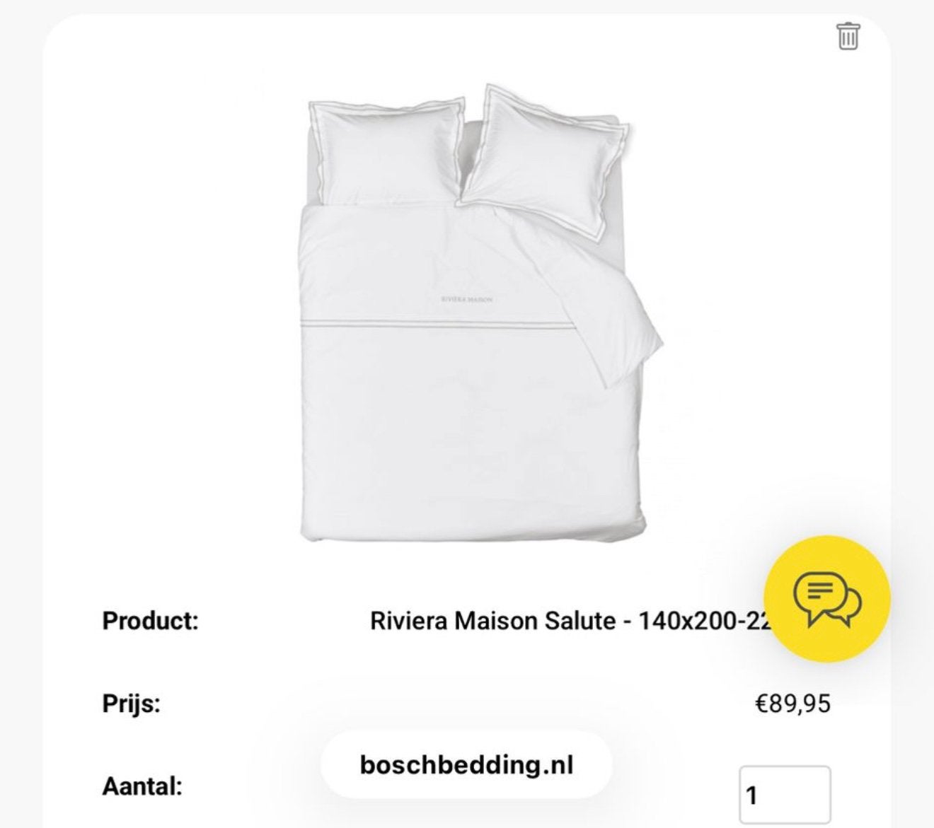 Dekbedovertrek nieuw!!!! Riviera mason!!!, Ophalen of Verzenden, Zo goed als nieuw, Eenpersoons, Dekbedovertrek