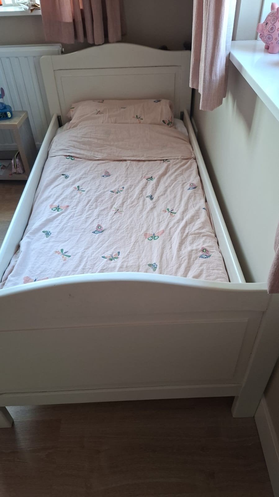 kleuterbed 160x75 cm massief grenen incl. matras, Huis en Inrichting, Slaapkamer | Bedden, Ophalen, Gebruikt, Eenpersoons, 140 cm