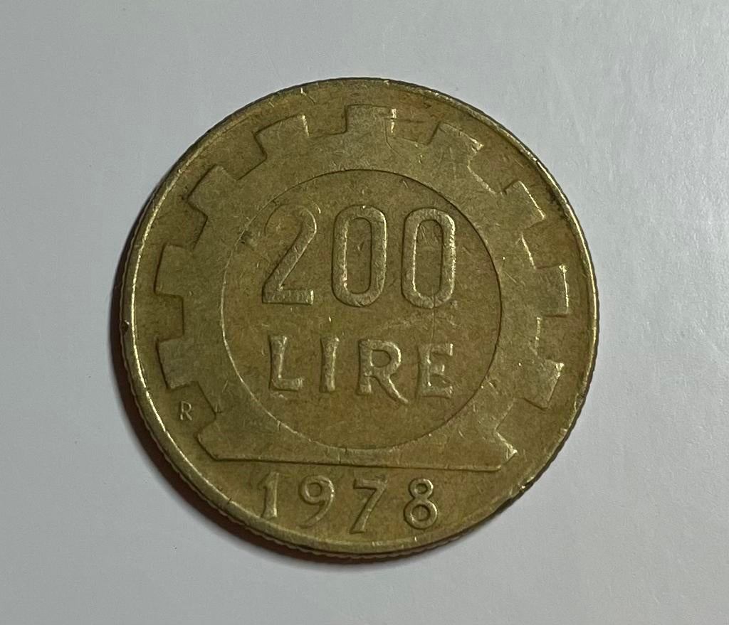 200 lire Italië 1978, Postzegels en Munten, Munten | Europa | Niet-Euromunten, Ophalen of Verzenden