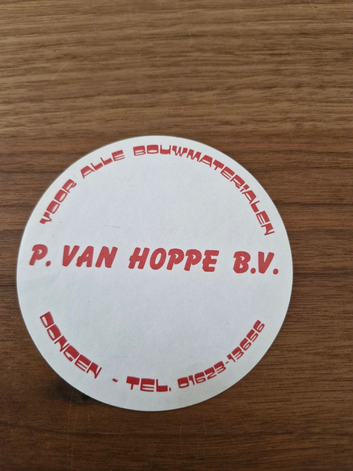 11247 sticker P. van Hoppe B.V. Dongen - Bouwmaterialen, Verzamelen, Ophalen of Verzenden, Nieuw, Bedrijf of Vereniging