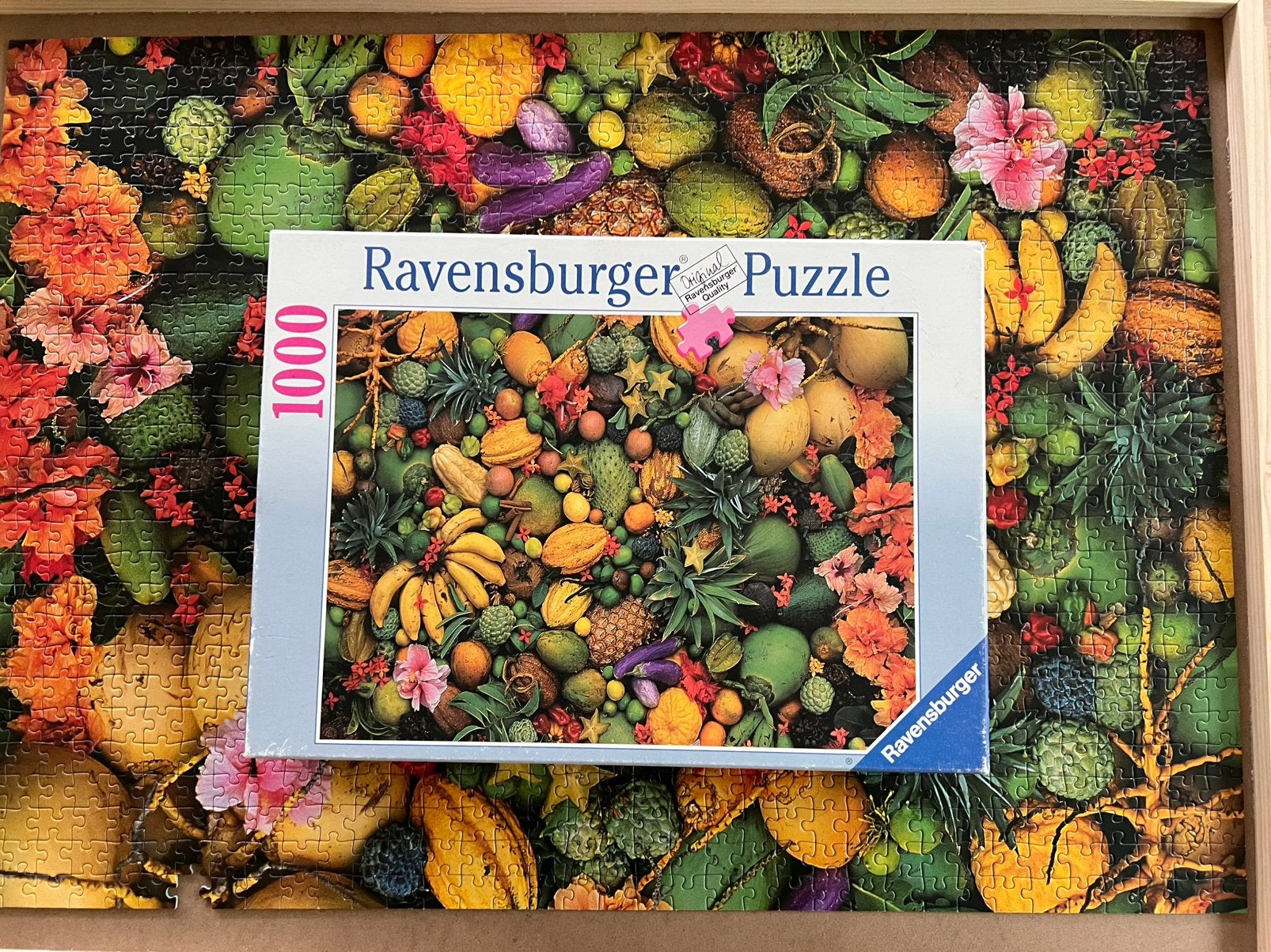 Ravensburger Legpuzzel 1000 stukjes Tropisch Fruit, Hobby en Vrije tijd, Denksport en Puzzels, Ophalen of Verzenden, 500 t/m 1500 stukjes