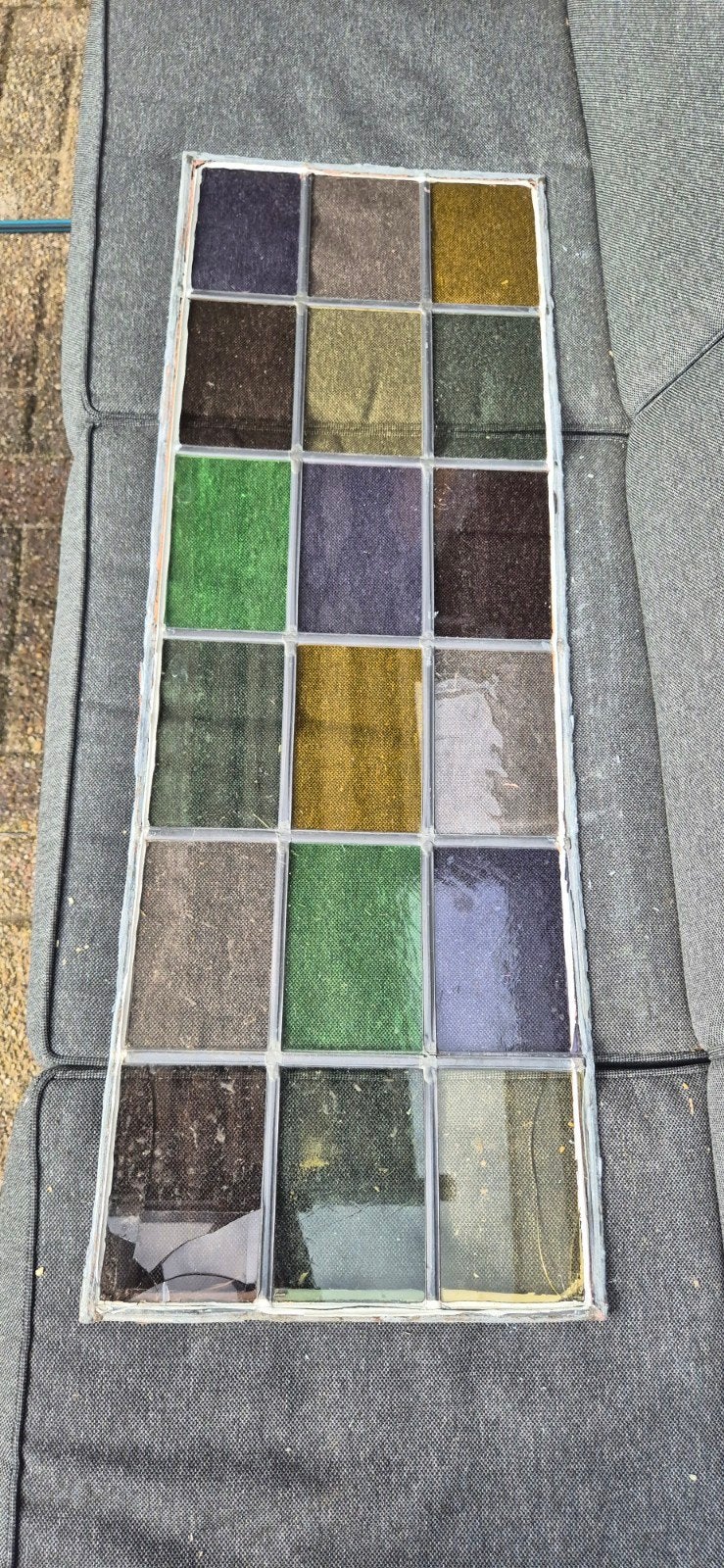 Uniek Glas in Lood Raam - Diverse Kleuren, Ophalen, Gevelraam of Ruit, Gebruikt, 120 tot 160 cm