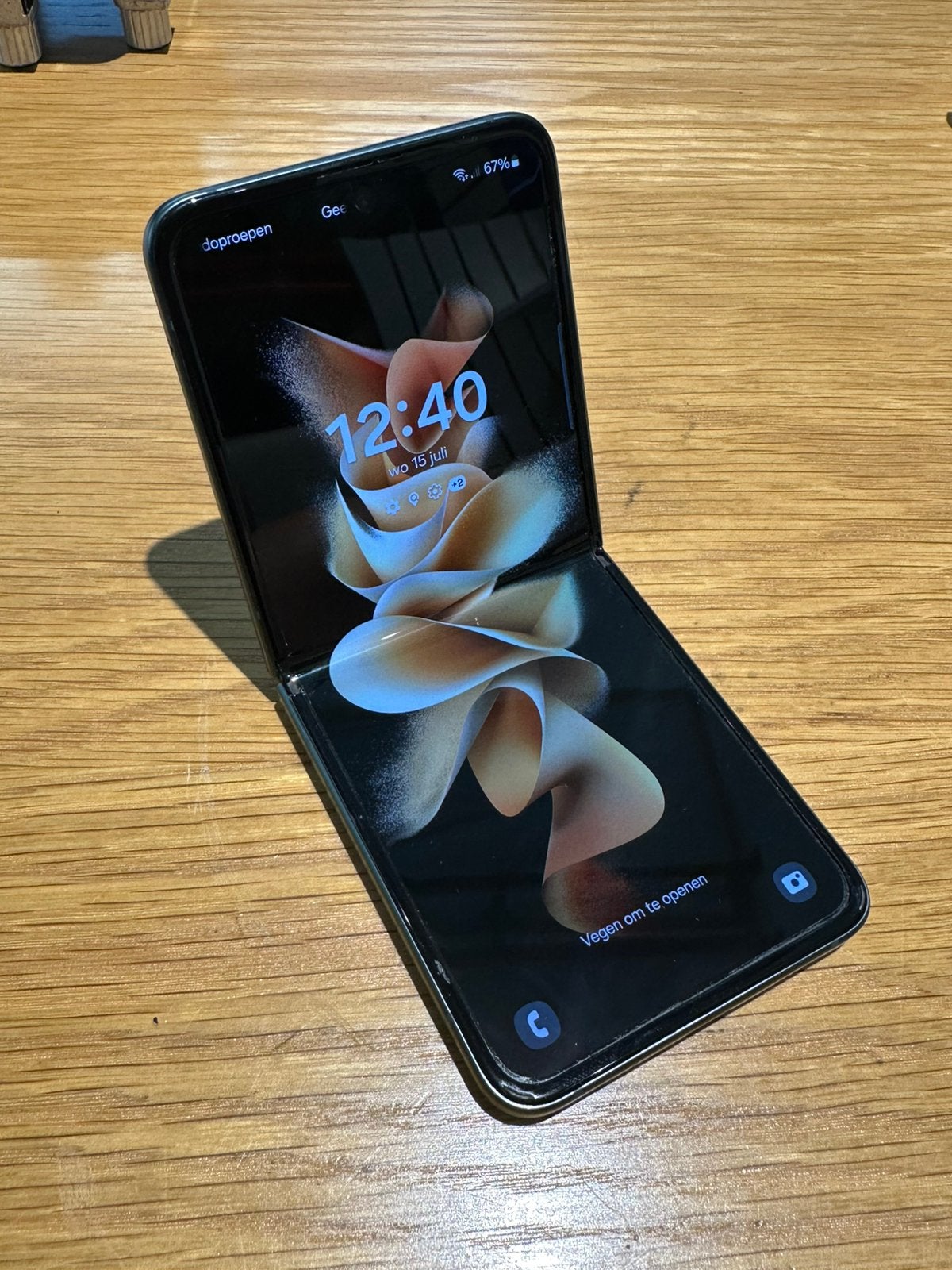 Samsung Z-flip 3 2 jaar garantie, Telecommunicatie, Mobiele telefoons | Samsung, Ophalen, Zwart, Fysiek toetsenbord, Zo goed als nieuw