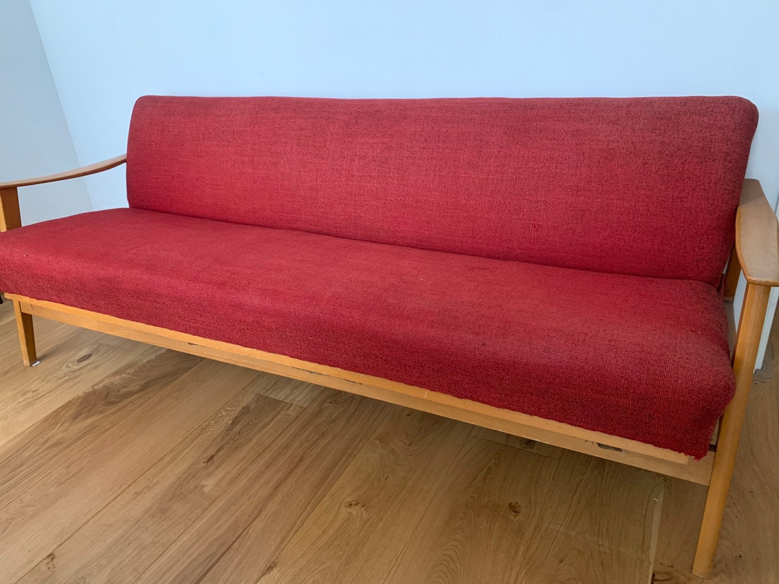 Vintage sofa bed, Ophalen, Gebruikt, Driepersoons, Rechte bank