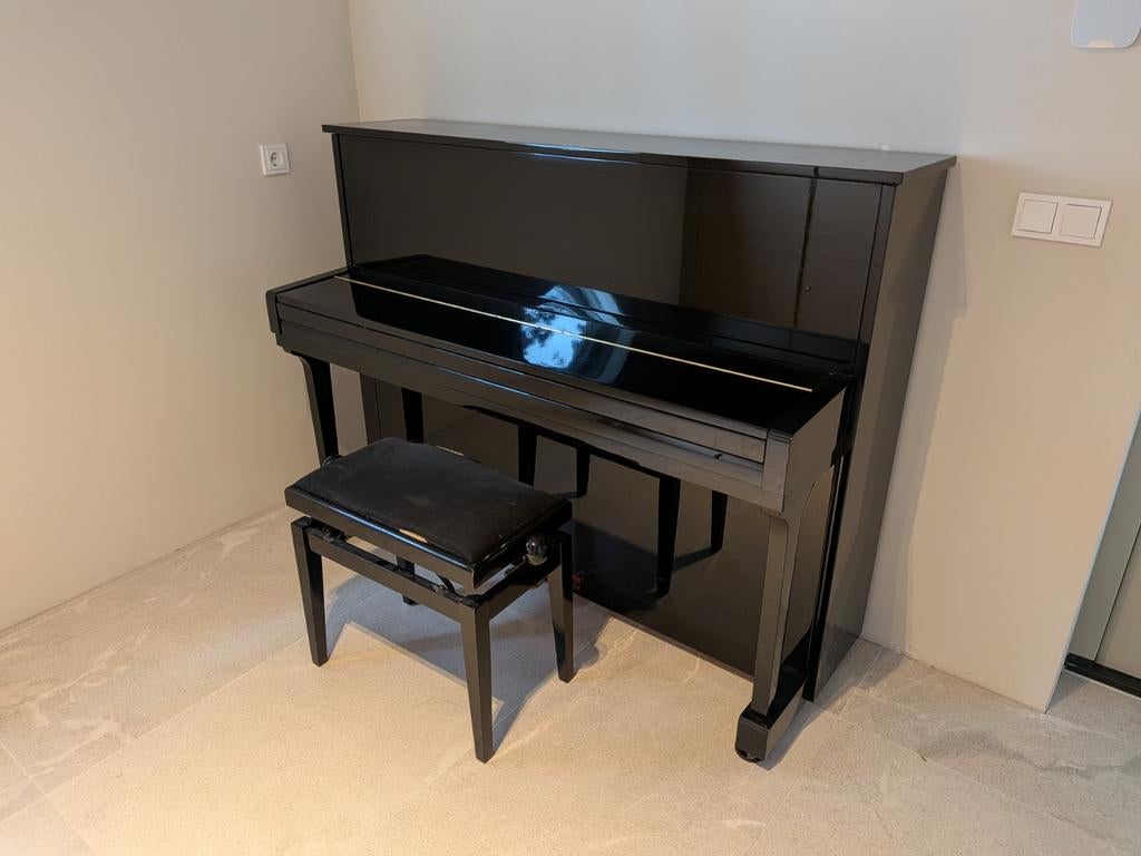 Borgmann SU-118 piano - Zwart hoogglans, biedprijs verlaagd!, Ophalen, Gebruikt, Zwart, Hoogglans