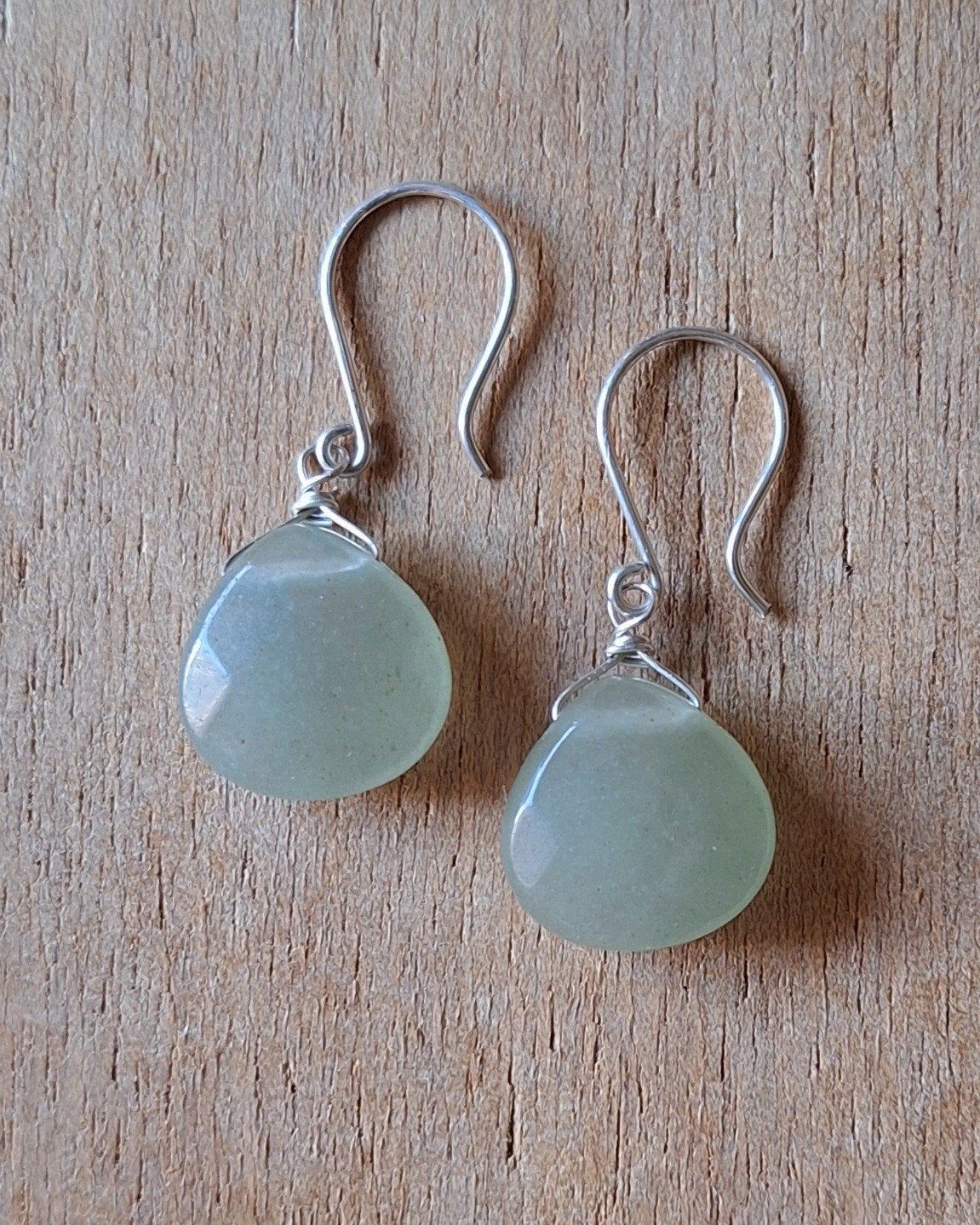 handgemaakte oorbellen echt zilver en aventurijn, Hangers, Verzenden, Nieuw, Met edelsteen