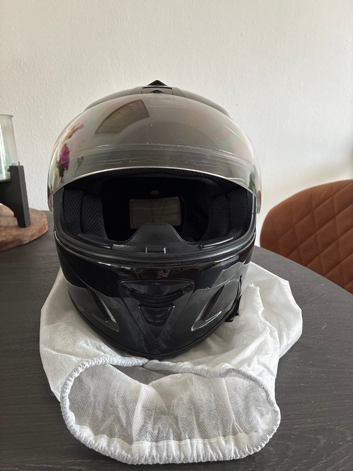 Scooter/brommer helm - Zwart, maat M, Ophalen, Gebruikt, Medium