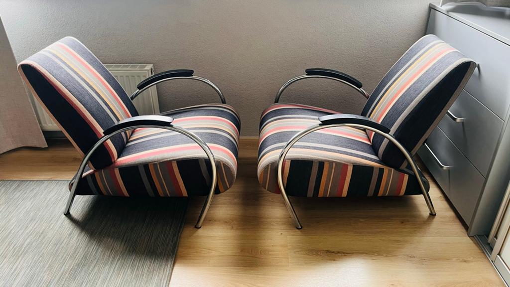 2 x Gelderland fauteuils 5770 - Vintage design, Ophalen, Zo goed als nieuw, Stof, 75 tot 100 cm