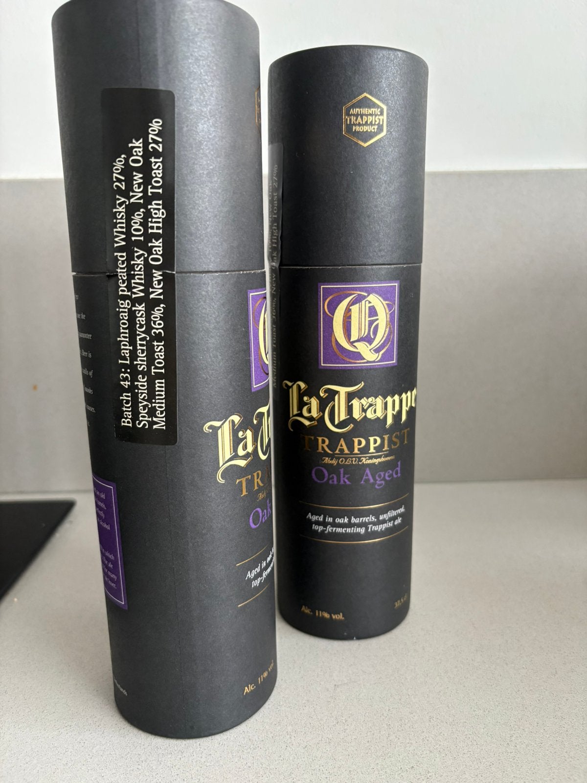 La trappe quadruppel oak aged, BADGE 43, Verzamelen, Biermerken, Ophalen, Zo goed als nieuw, Flesje(s), La Trappe