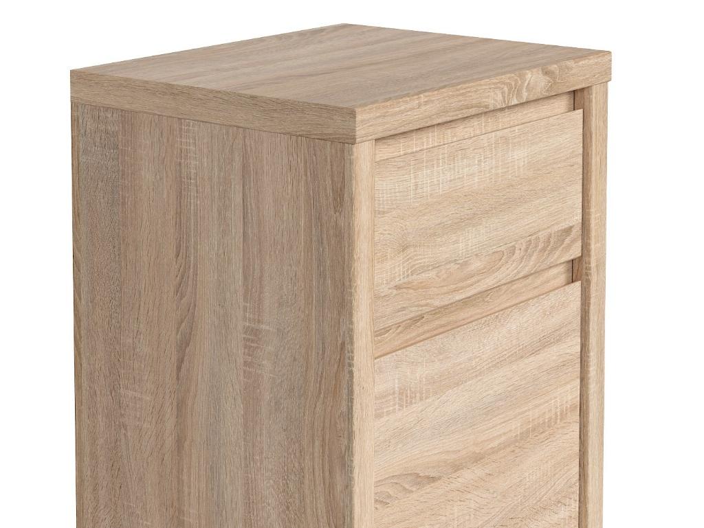 VOORRAAD Smalle halfhoge kast met laden Sonoma eiken NIEUW, 5 laden of meer, Overige materialen, Nieuw, Minder dan 100 cm
