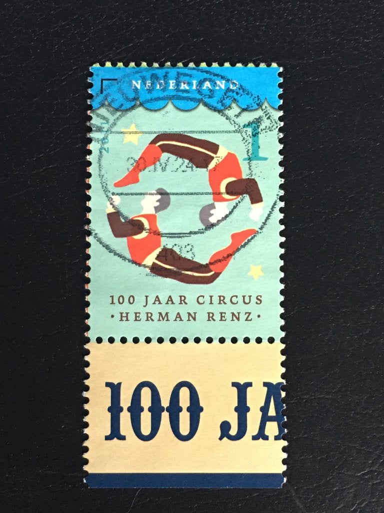 2323 Nederland 2011 NVPH 2873 Renz, acrobaat tab gestempeld, Ophalen of Verzenden, Na 1940, Gestempeld
