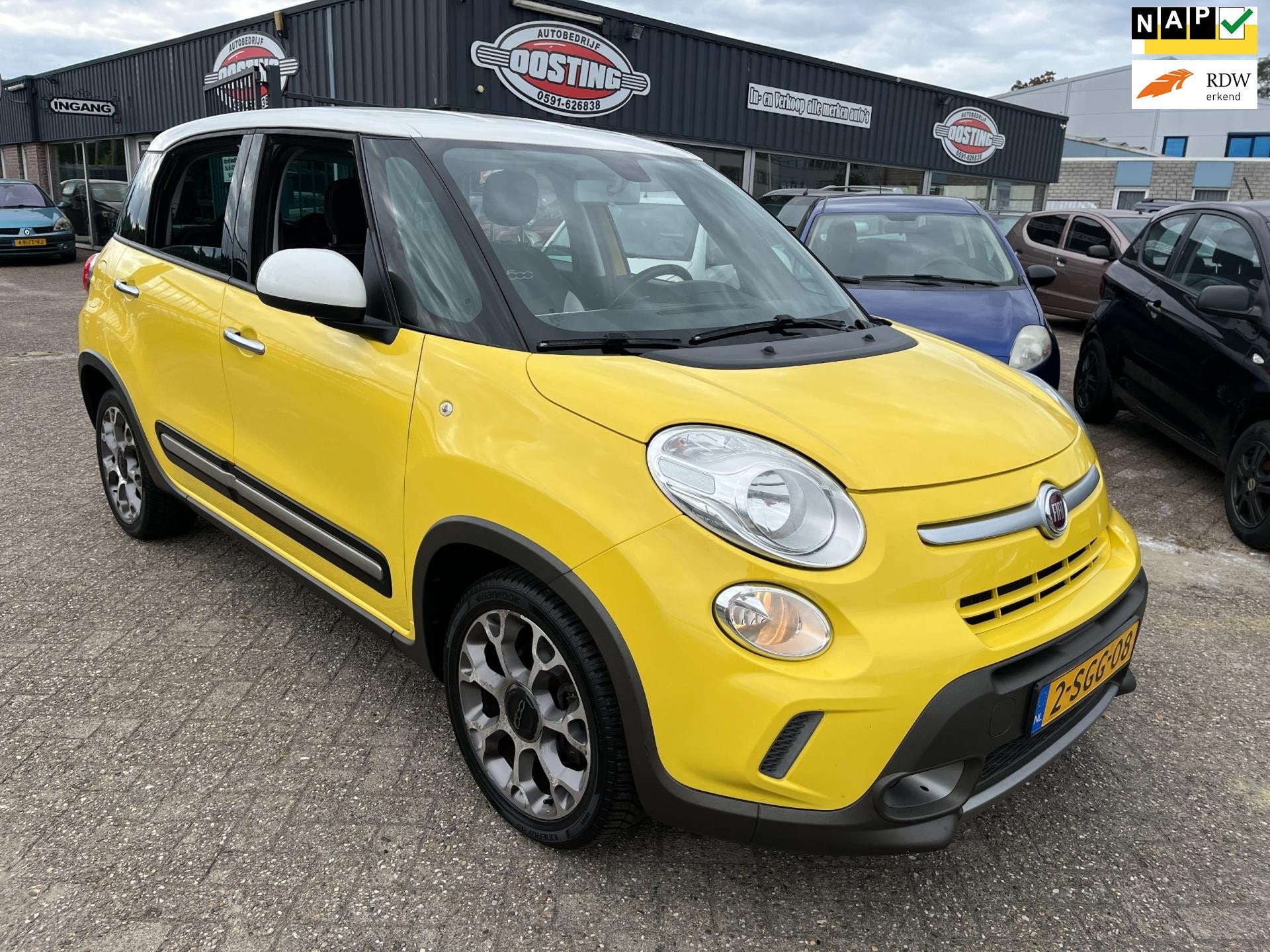 Fiat 500 L 0.9 TwinAir Trekking(st-bekr,airco,navi,lmv,bj13,, Auto's, Fiat, Voorwielaandrijving, Stof, Gebruikt, Handgeschakeld