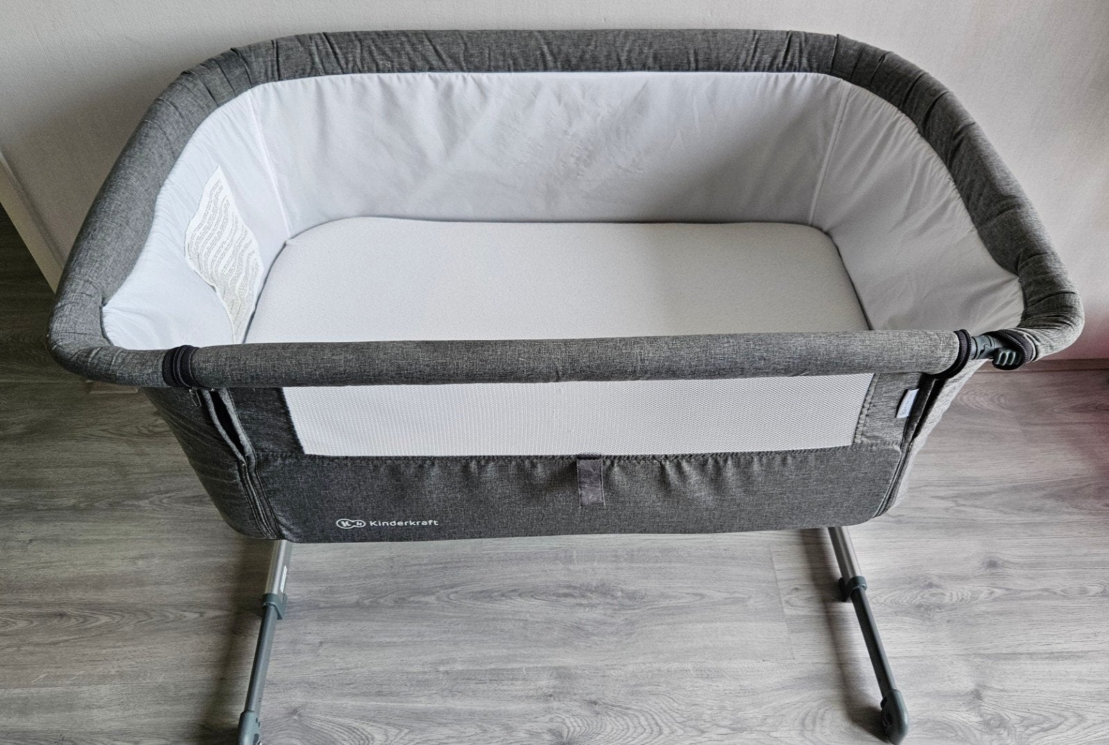 Kinderkraft co-sleeper incl. hoeslakens, moltons en lakens, Ophalen, Zo goed als nieuw, Overige typen