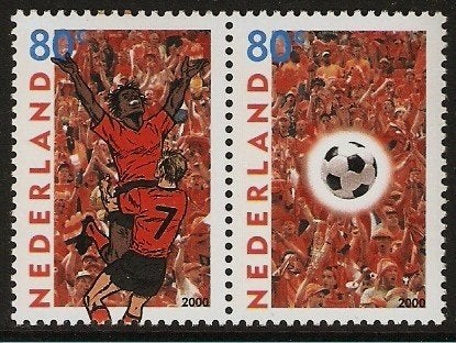 Nederland 1888-1889 paartje h EK voetbal 2000., Verzenden, Postfris